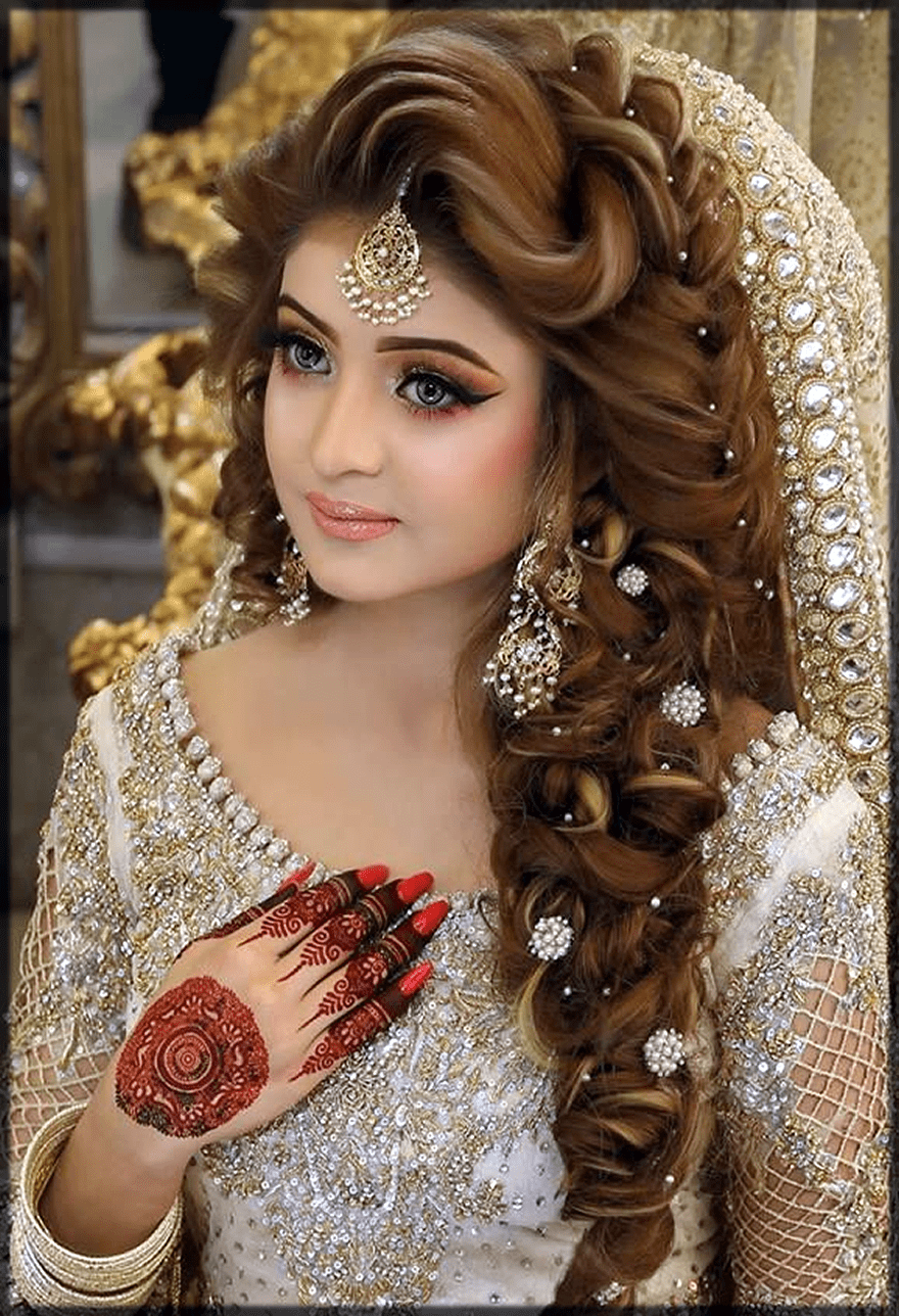 Bridal Kashees Mehndi Day Hairstyles 2017 In Pakistan Sari Info Pakistani Bridal Makeup 5216