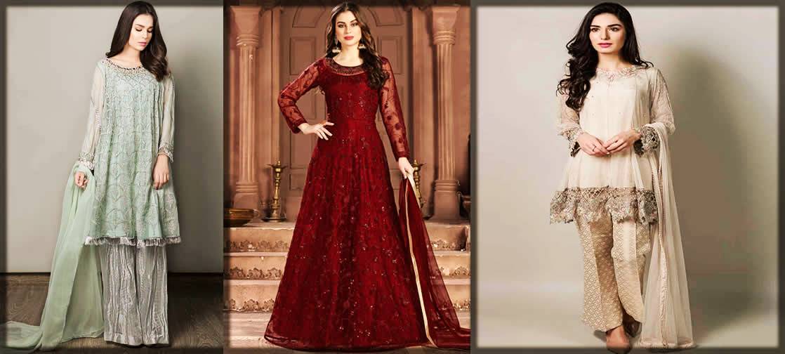 Stylish Pakistani Party Wear Frocks 2023  New Designs of Frock Dresses