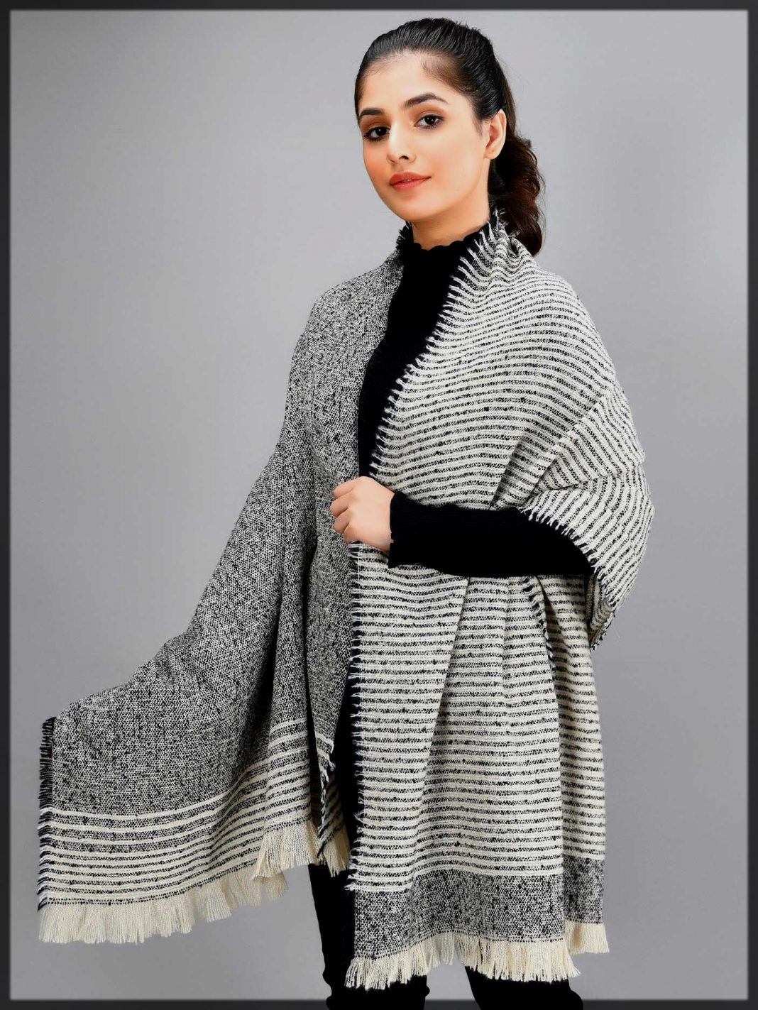 branded winter shawl