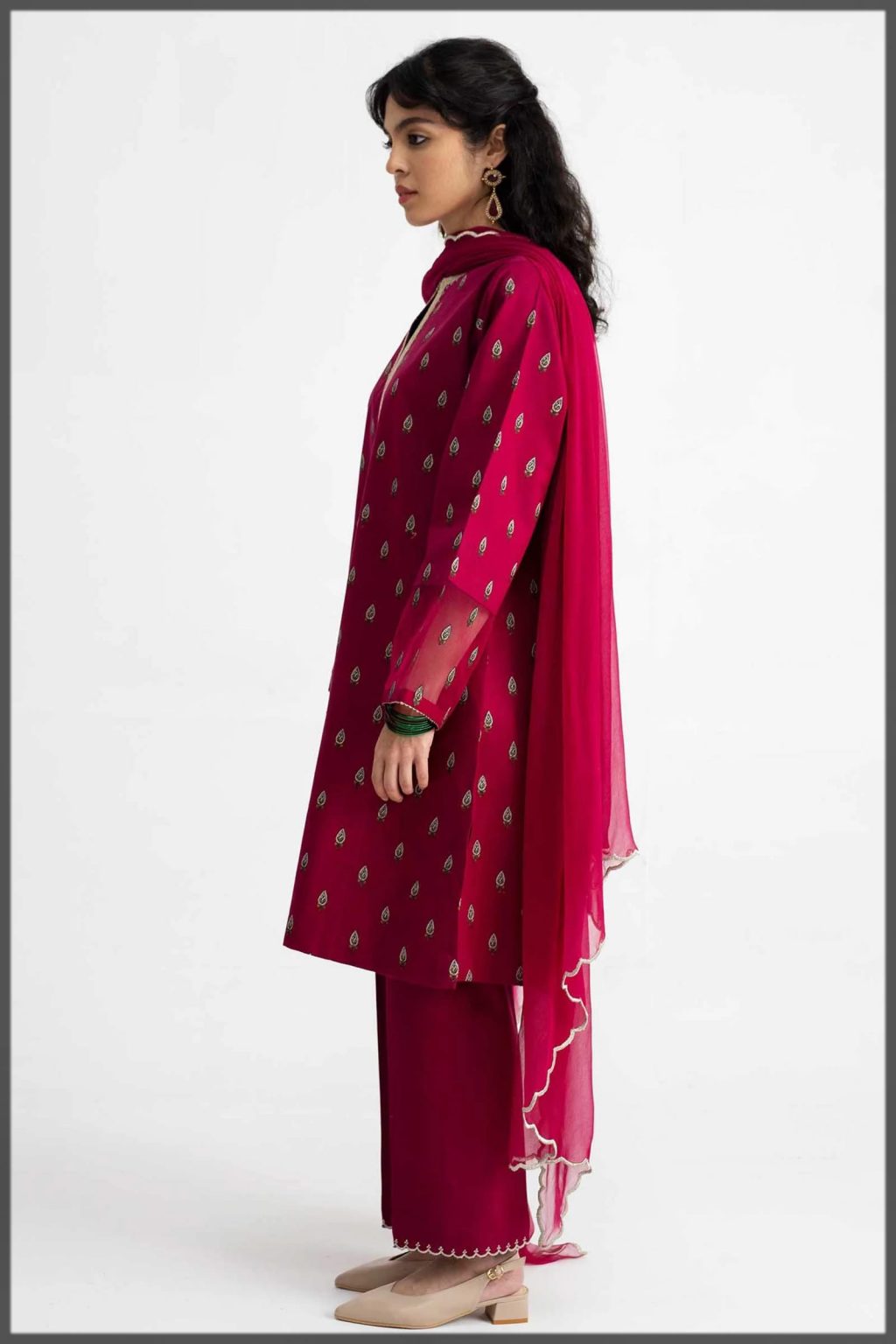 zara shahjahan red suit